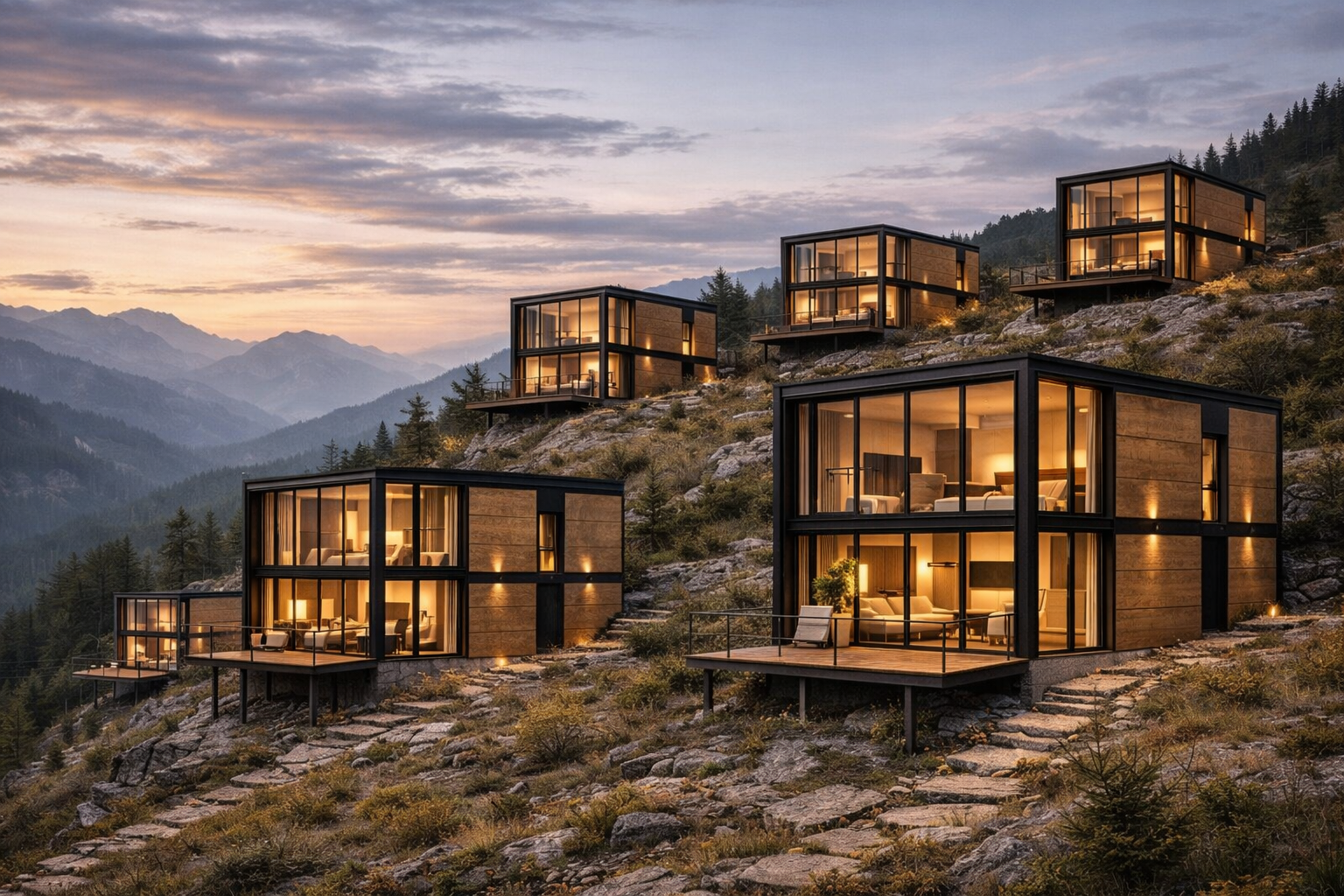 Arka living lounge facing the view