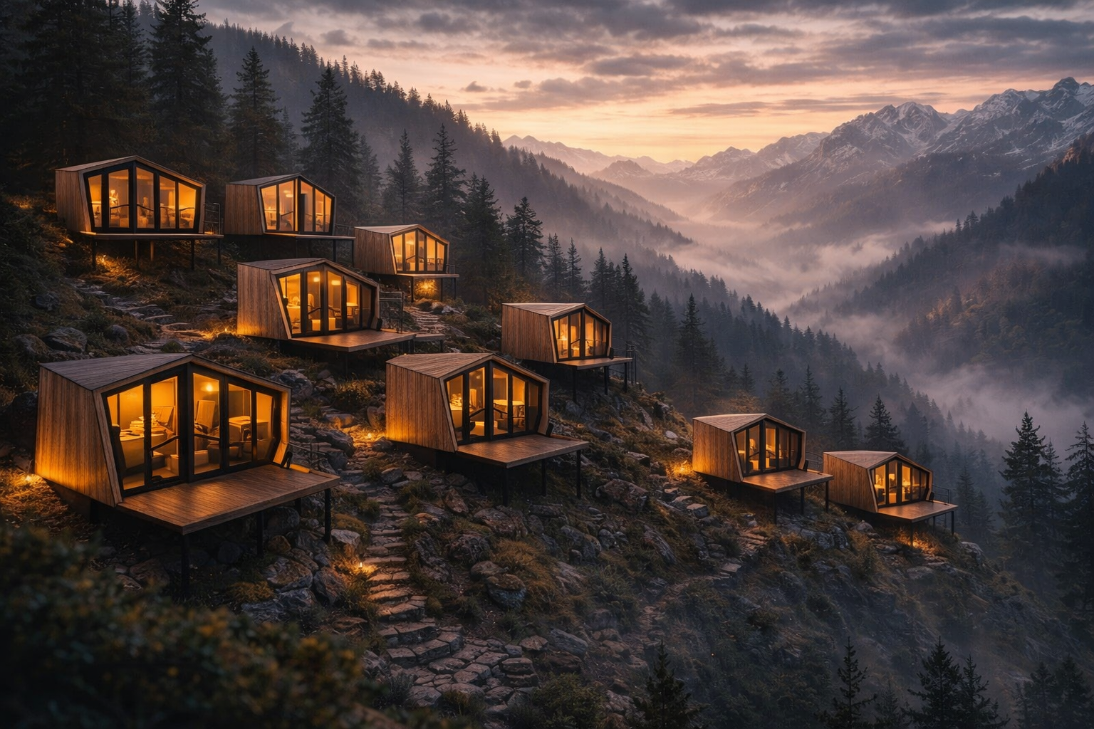 Ukiyo interior lounge facing the view