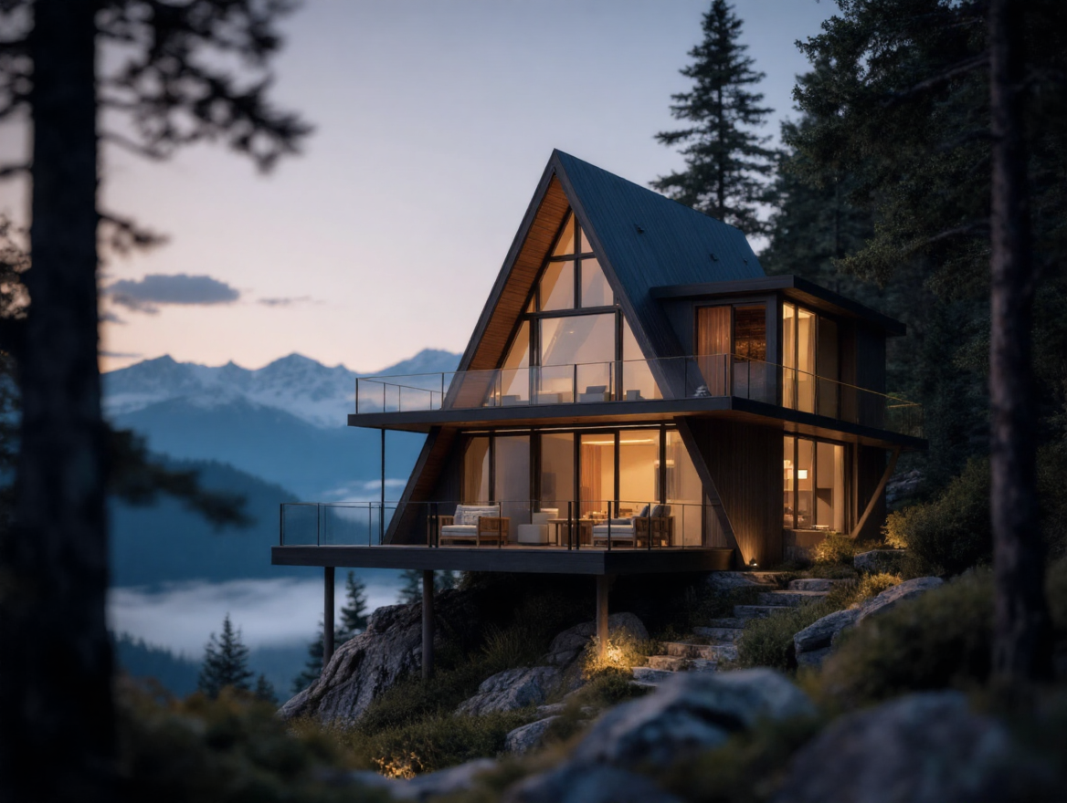 A-frame cabin configuration