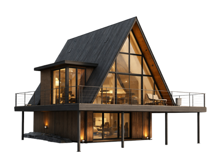 Solace A-frame pod exterior