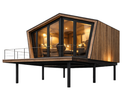 Ukiyo pod exterior on stilts